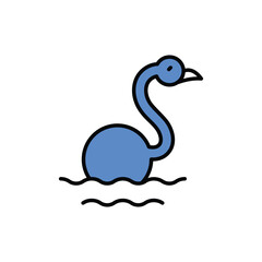 Duck  icon vector stock.