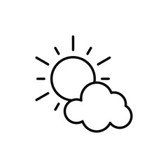 Sun Cloud icon vector stock.