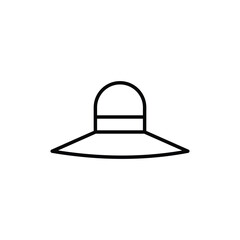 Summer Hat icon vector stock.