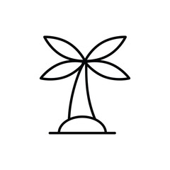 Beach Tree icon vector stock.