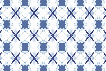 blue and white moroccan pattern background