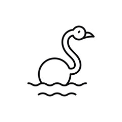 Duck  icon vector stock.