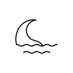 Water Wave icon vector stock.
