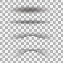 Black shadow with transparent background. Realistic shadow to increase the looks of your design.