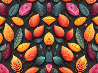 minimalist leave pattern plant flower pattern