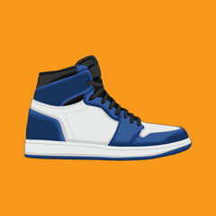 editable sneaker illustration in vector style