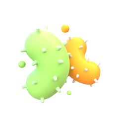 Bacteria 3D Rendered Image