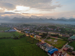 Moc Chau farm town in Son La, Vietnam