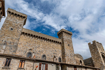 Fototapeta na wymiar Rocca Monaldeschi della Cervara fortress, Bolsena, Italy, on a sunny day