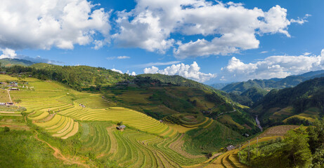 Terraced rice field in Mu Cang Chai, Yen Bai, Vietnam