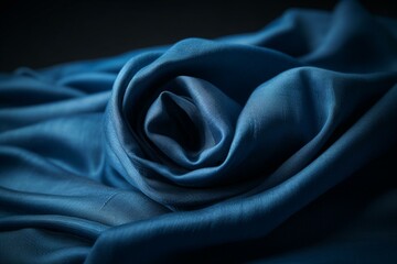 Blue fabric on white background in png format. Generative AI