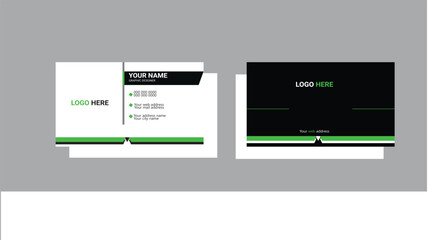 Clean and modern business card design template.Double-sided creative business card vector design template. Business card for business and personal use.A clean and professional business card design .