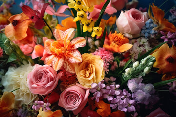 Obraz na płótnie Canvas colorful spring flowers