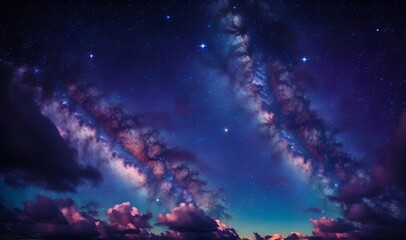Beautiful sky with stars (Generative AI)