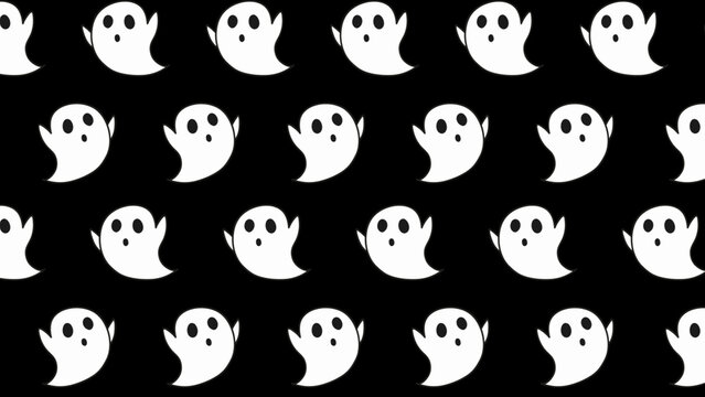 Cute ghost pattern vector illustration Halloween holiday seamless pattern background