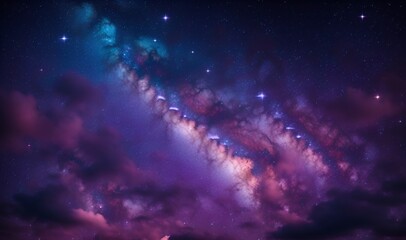 Beautiful sky with stars (Generative AI) - obrazy, fototapety, plakaty