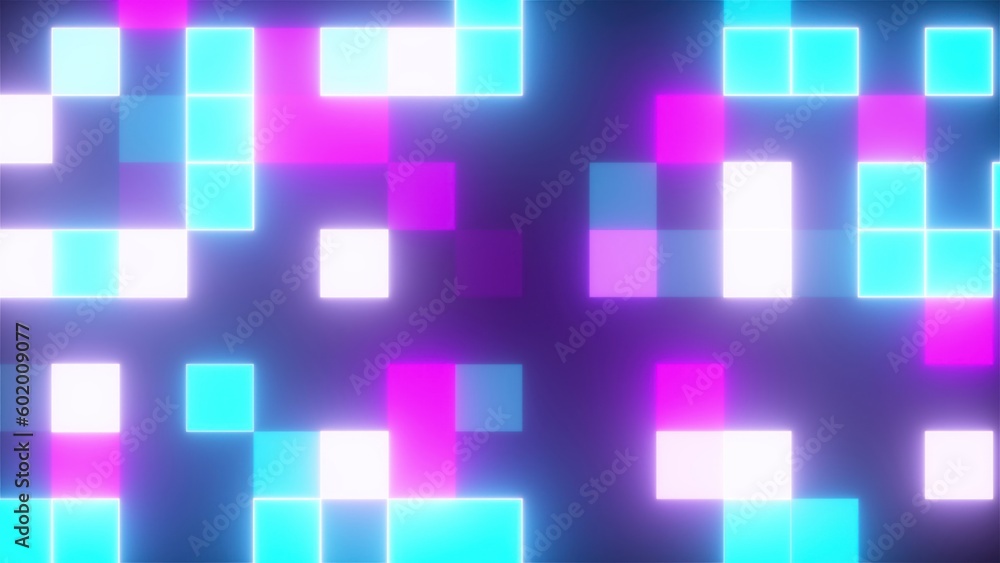 Poster abstract colorful squares. computer generated 3d render