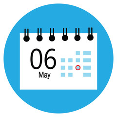 06 may icon with white background