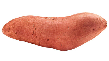 sweet potato, yam, isolated on white background, full depth of field