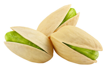 pistachio isolated on white background, full depth of field