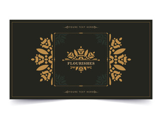 vintage ornament greeting card calligraphy decoration