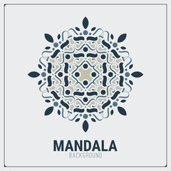 Mandala flat background design template