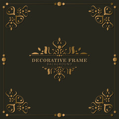 Naklejka na ściany i meble Elegant decorative frame design background