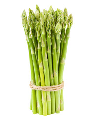 Obraz premium asparagus isolated on white background, full depth of field