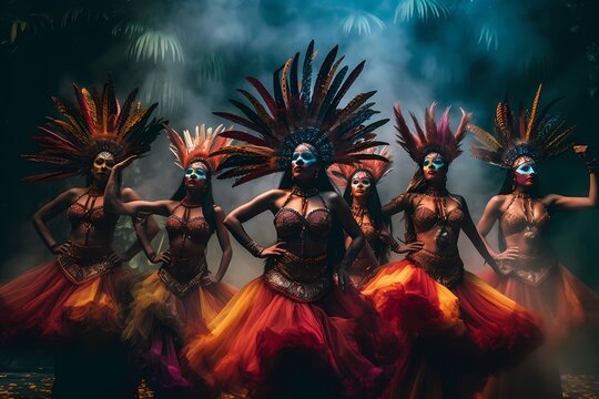 Latin American. Mexico Dance Club. Generative Ai.