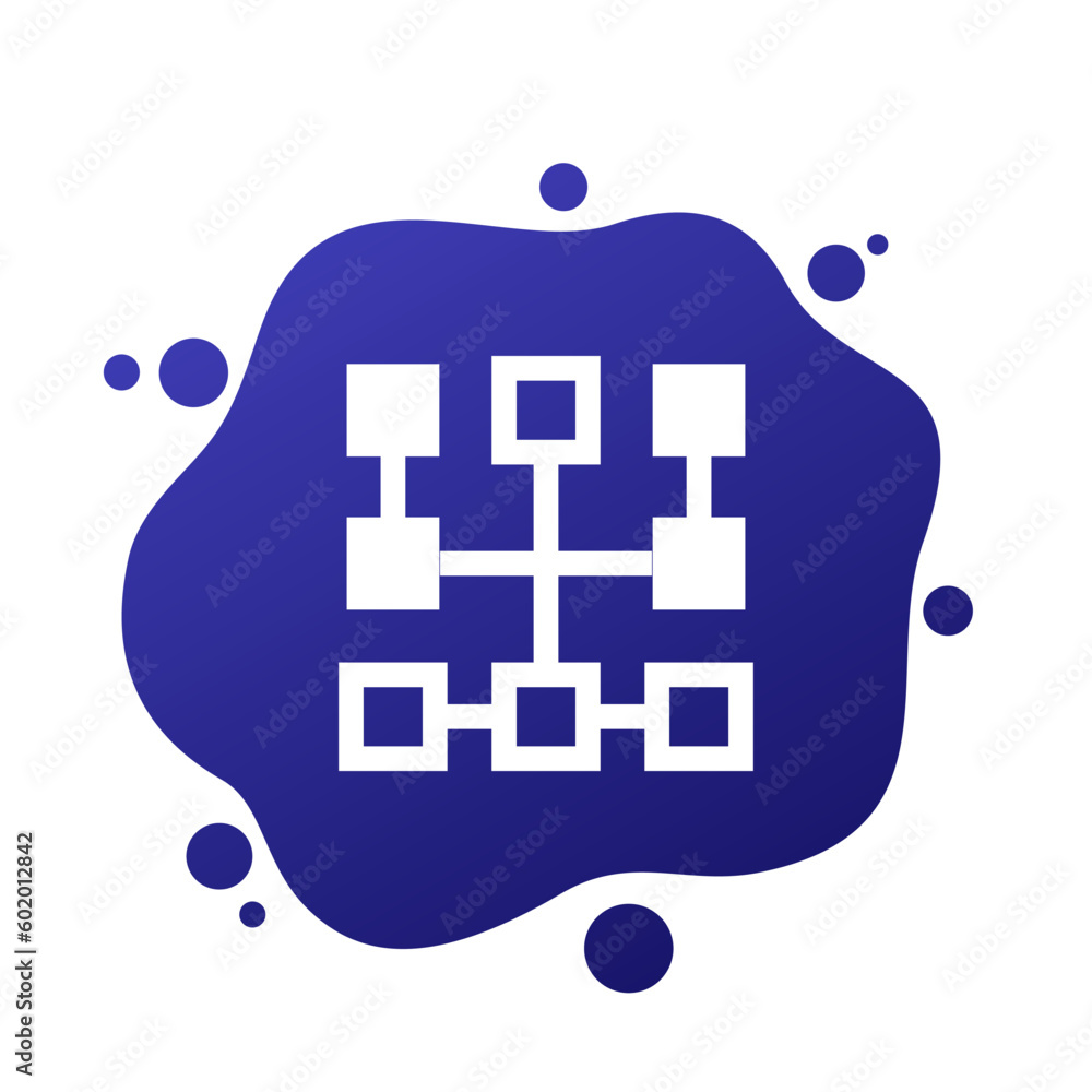 Poster cluster vector icon for web