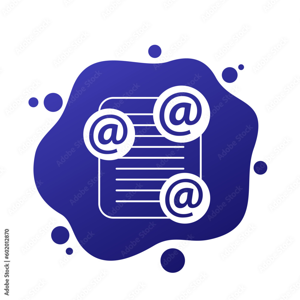 Poster mail list icon for apps and web