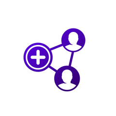 referrals or affiliate program icon on white