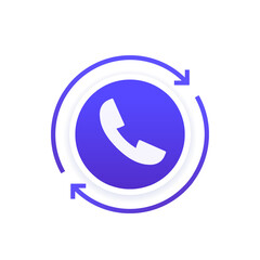 request call, callback icon with a phone, vector design