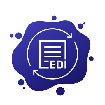 EDI icon, Electronic Data Interchange vector design