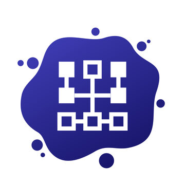 cluster vector icon for web