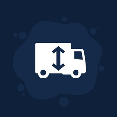 truck height icon, vector sign