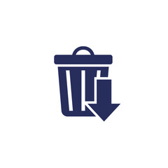 Reduce waste icon, vector pictogram