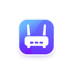 wi-fi router, modem icon for apps and web