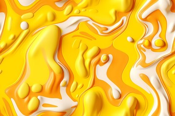 Obraz premium Seamless Pattern. Liquid pastel wavy melted plastic texture. Wrinkle silicone sheet. Wrinkle background. Notches of rubber sheet. Art illustration. Generative Ai.