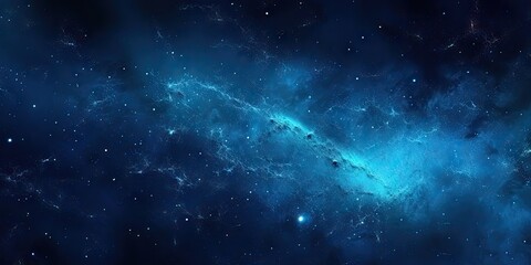 Naklejka premium Blue Space Background with Light and Pattern. Abstract Art Concept Wallpaper. Generative AI illustrations.