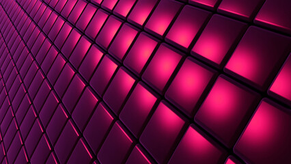 Obraz premium Dark purple metallic technology background, metal squares pattern.