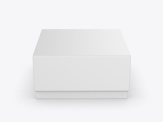 Blank paper lid box template mockup, 3d render illustration.
