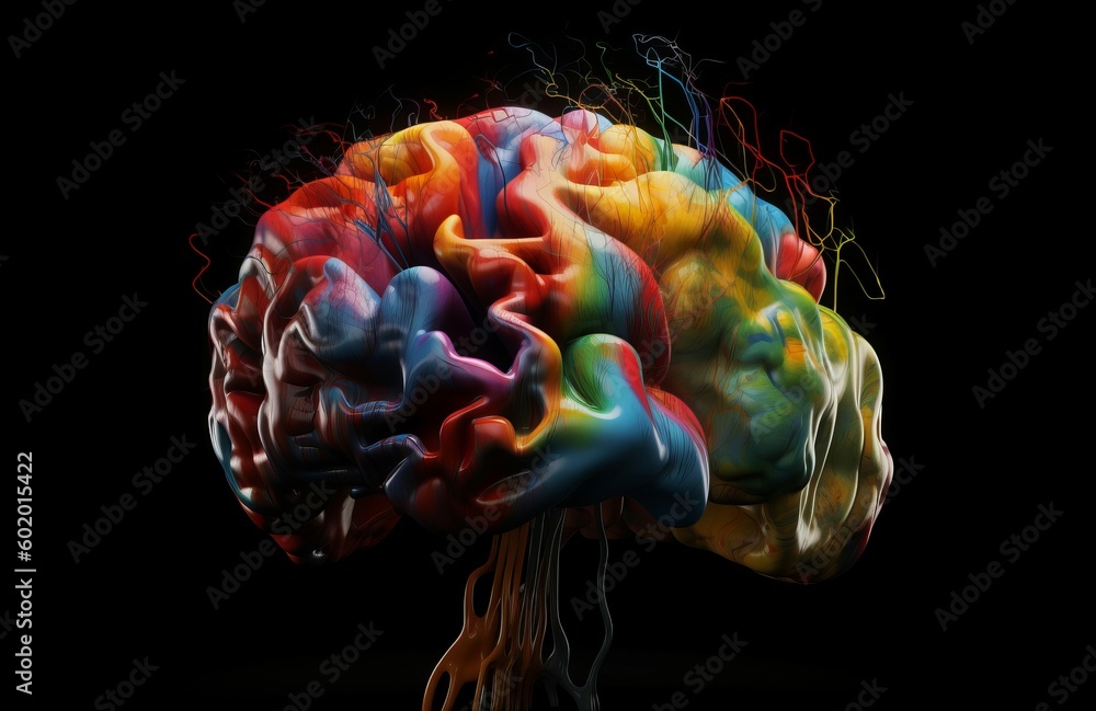 Poster brain creativity explosion splash knowledge. generate ai