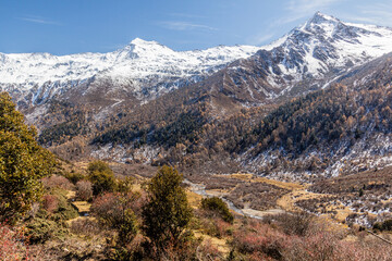 Haizi valley near Siguniang mountain in Sichuan province, China