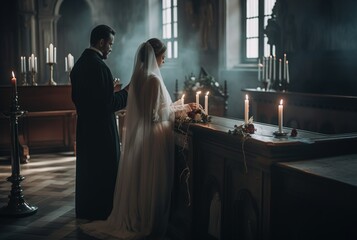 Obraz na płótnie Canvas bride and groom