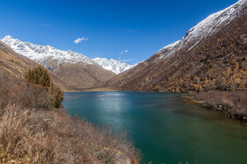 Dahaizi lake in Haizi valley near Siguniang mountain in Sichuan province, China