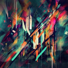 Color Splash series. Background design of fractal paint and rich texture on the subject of imagination, creativity and art
generative ai