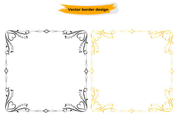 Decorative Frames Abstract Vintage Calligraphic Framing For Invitations And Postcards