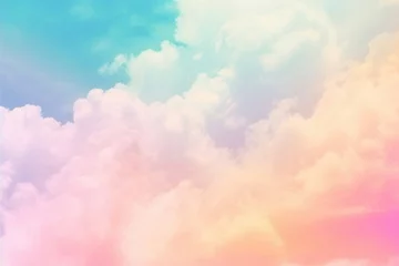 Foto op Canvas colorful rainbow sky background Generative AI © samuneko