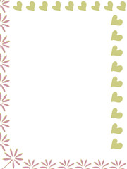Obraz premium Digital frame with blank copy space, graphic design illustration wallpaper, abstract floral background, colorful border pattern template 